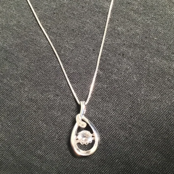 Kay Jewelers Infinity Teardrop Pendant with Free-floating Stone. - Picture 2 of 10